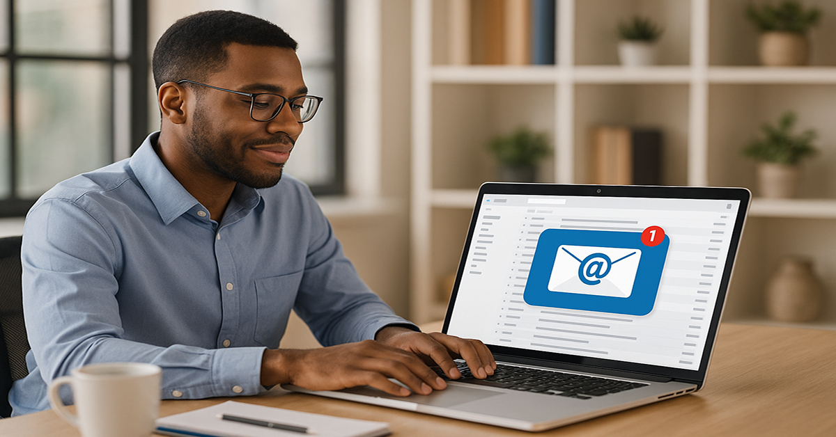 Man Checking His Email