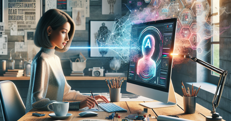 Girl Using Artificial Intelligence To Do Her Work